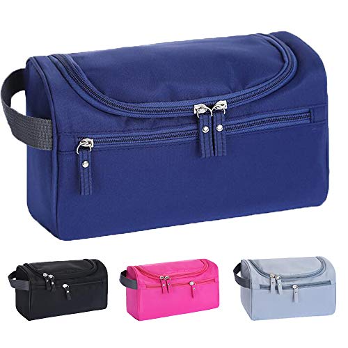 Panlom Hanging Travel Toiletry Bag for Men Woman - Compact Keeps You Organized No Leak Cosmetic Kit (Dark Blue)