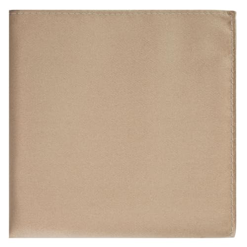 Image of KissTies 6PCS Satin Pocket Square Plain Color Handkerchief Gift Set