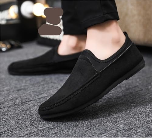 Mens Loafers PU Leather Round Toe Lightweight Resistant Comfortable Walking Shoes Casual Solid Color Slip On2