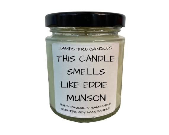 This Candle Smells Like Eddie Munson Quote Candle | Highly Scented | Natural Eco Soy Wax | Handmade | Fresh Linen (Clear Glass Jar)