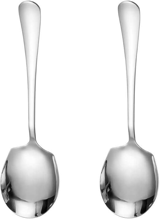 2 Pcs Stainless Steel Large Buffet Serving Spoons Stainless Steel