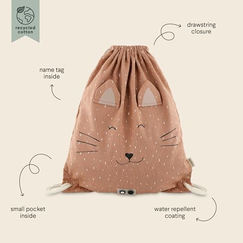 Trixie Unisex Kid's Drawstring Bag Mrs. Cat, Dark Pink, One Size - Image 3