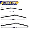 3 wipers Replacement for 2018-2022 BMW X3/2019-2022 BMW X4, Windshield Wiper Blades Original Equipment Replacement - 26"/20"/12" (Set of 3)