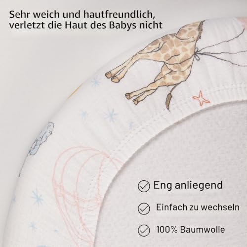 Soarwg Kids Spannbettlaken Kinderwagen, 2er-Pack, 83x43cm – Ansicht 4