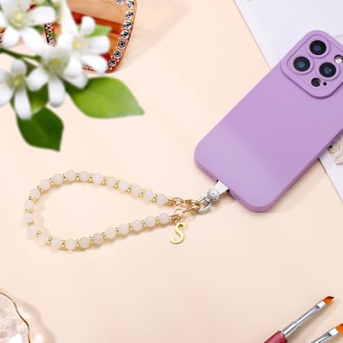 1 Set Beaded Phone Wrist Strap, Initial Phone Charms Detachable Letter B - Photo 70 sur 176