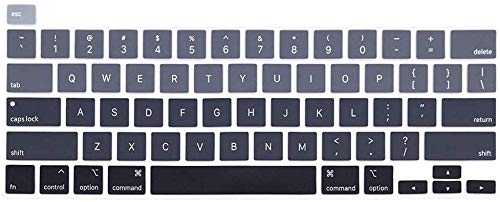 Image of Oaky Keyboard Protector Compatible with MacBook Pro 16 Inch 2019-2020 Release Model A2141 Soft Silicone Waterproof Dust-Proof Ultra Thin Keyboard Cover Skin for MacBook Pro 16 Inch - Silicon Grey