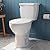 DeerValley Two-Piece Elongated Toilet ADA 17.9”High Toilet for Bathrooms Comfortable, Power Flush 1.28 GPF Toilet, 1000g Map High-Efficiency White Toilet 12" Rough in