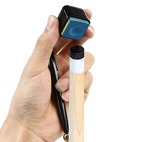 Teekerwan Pocket Chalk Holder, Billiard Pool Cue Chalk Holder Black, Pool Cue Chalk Holder Cover Billiard Supplies Snooker Shooters Accessory(Plastic) #TOP3