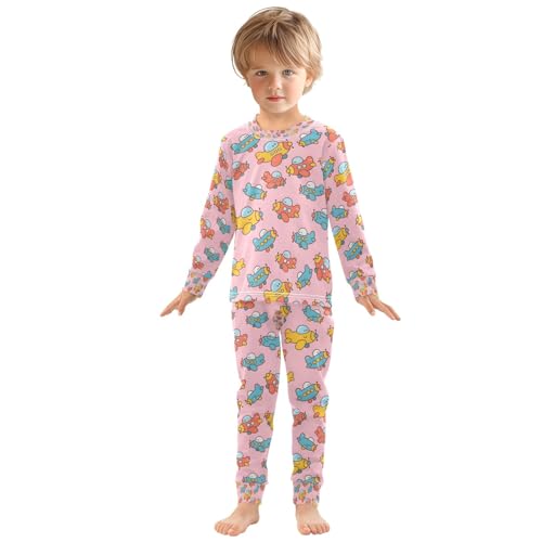 senya Cute Cartoon Airplane Pajamas Set Long Sleeve Soft Cotton Sleepwear 2 Piece3