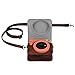Fintie Protective Case for Fujifilm Instax Square SQ40 / SQ1 Instant Camera - Premium Vegan Leather Bag Cover with Removable Adjustable Strap, Vintage Brown