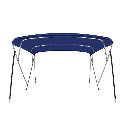 4 Seasons Bimini Top Boat Cover 4 Bow 8 Ft. Long (54" H 91" - 96" W 8 Ft, Navy Blue) #TOP2