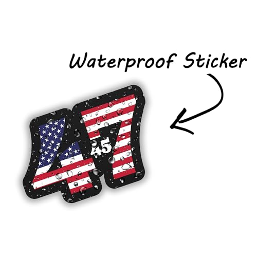 Image of Our 45 /47 President Sticker Decal - 5 Inches - for Car Truck Van Window Bumper Laptop Tablet Cup Tumbler Water Bottle and Any Smooth Surface 2-Pack