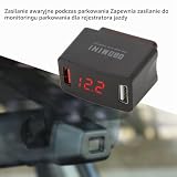 Adapter ładowarki USB OBD Ładowarka samochodowa OBD Ładowarka samochodowa OBD DC12-24V Podwójny USB LED Uniwersalny adapter ładowania z wyświetlaczem cyfrowym do pojazdów