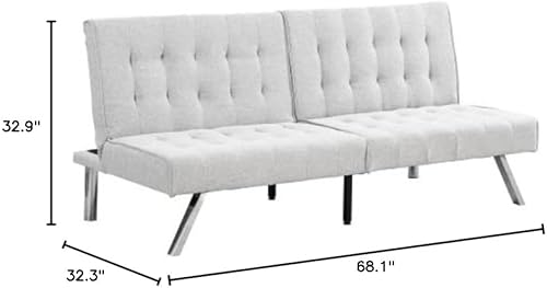 Miniatura 3 de anwickjeff Sofá cama tipo futón, moderno convertible sin brazos, sofá biplaza para estudio, apartamento, oficina, espacio pequeño, sala de estar