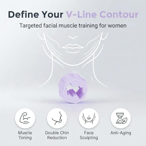 Image of Proberos Pro Jawline Exerciser Tool for Women, Men, Silicone Jaw Shaper for Jaw, Face, and Neck Exerciser and Toner with Lanyard and Box, Double Chin Reduction and Anti-Aging, 30-120LBS