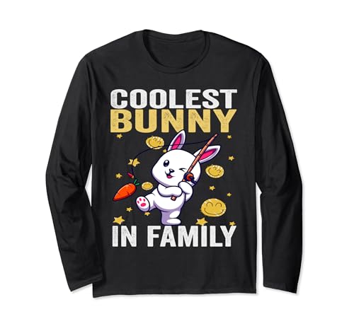 Coolest Bunny In Family - Ropa divertida para niños pequeños Manga Larga