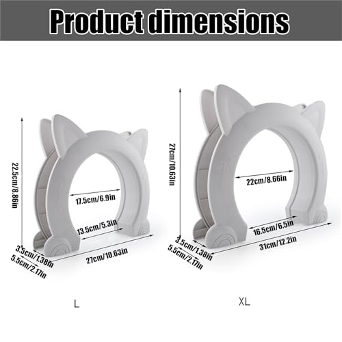 Porte intérieure pour chat avec ouverture en tête de chat sans clapet - 3