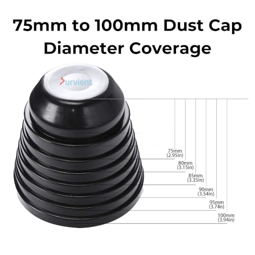 Image of com Premium Weatherproof & Adjustable LED /HID Universal Headlight Dust Cover | 75mm-100mm Diameter (Pack of 2)