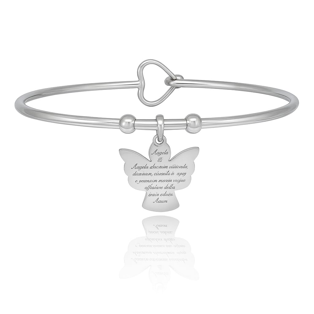 Angelra Bracciale Donna Con Ciondolo 'La Mia Casa Con Tutte Le Persone Che Amo' - Acciaio Inox Regolabile, Con Sacchettino - 2