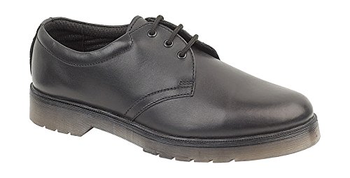 Amblers Aldershot Leather Gibson Lace Mens Shoes Black 8