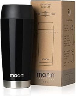 Moon 360° Travel Mug - Leakproof Insulated Coffee Mugs for Hot & Cold Drinks - Thermal Reusable Travel Cups, Fits Car Cup Holders (480ml, 360 Lid)