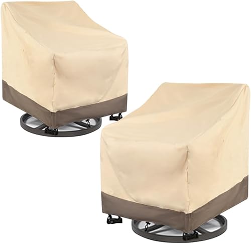 RosieLily Fundas para sillas de exterior, fundas para sillas de patio, impermeables, 600D, resistentes, apilables, para muebles de patio, estándar,