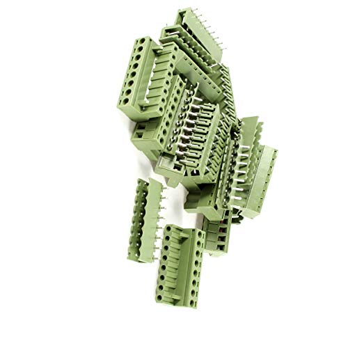 Aexit 10 Sets Tube Fittings 300V 10A Single Row 8 Positions Pluggable Microbore Tubing Connectors Terminal Block