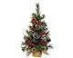 Kaemingk 681166 Minibaum mit Beeren, gefrostet, Hartnadel PVC, innen, Höhe 60 cm