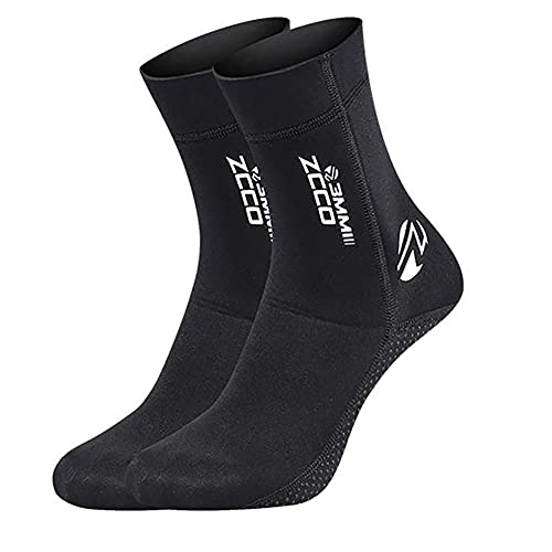 WYYHAA Wetsuit Socks for Men Women, 3Mm Neoprene Water Socks Thermal Anti-Slip Diving Socks for Swimming Suifing Sailing Beach,A,S
