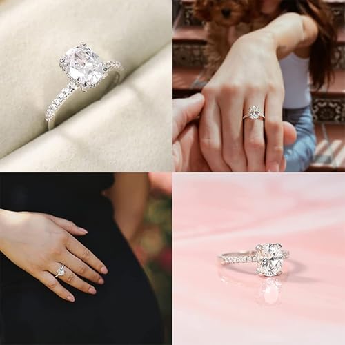 Anillo de moissanita para madre el regalo perfecto en oro de 9K o 14K 3