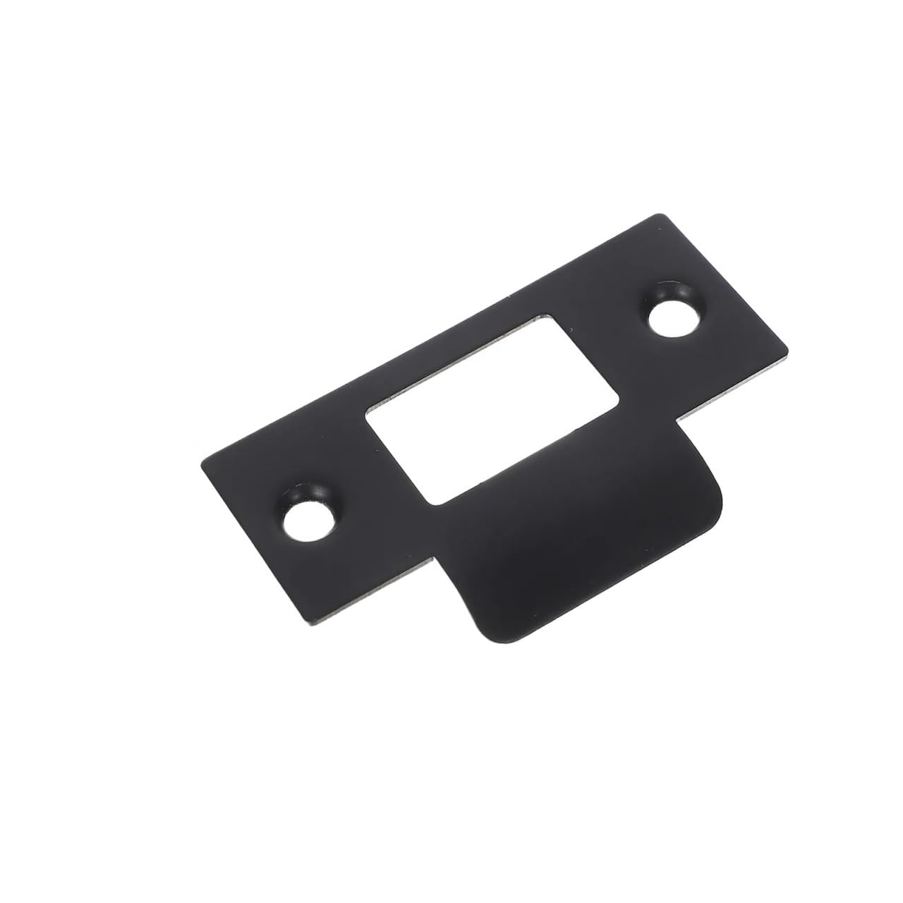 Gentryroo Black Stainless Steel Door Latch Strike Plate Set With Mount Holes
