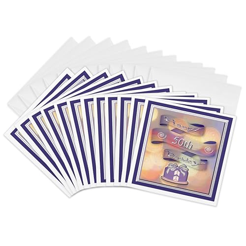 Cartes de vœux 50ème anniversaire | Évitez les pannes d'inspiration avec ce lot complet de 12 cartes