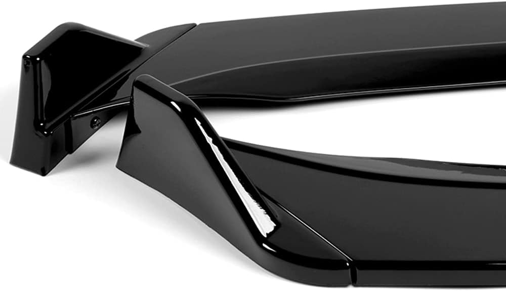 Q1-TECH, Front Bumper Lip fit for Compatible with 2014 - 2019 Chevy Corvette C7 , Front Bumper Lip Spoiler Air Chin Body Kit Splitter Painted Glossy Black ABS , 2015 2016 2017 2018 (ST-Style)