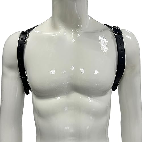Men's Body Chest Harness Black Leather Clubwear Restrain Belt Costume2