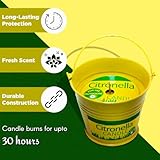 ANGIX 4 x Citronella Bucket Candles Ideal for Insect & Bugs Repellent with Fresh Lime Scent, Perfect for Gardens, Patios, and Camping - Image 5