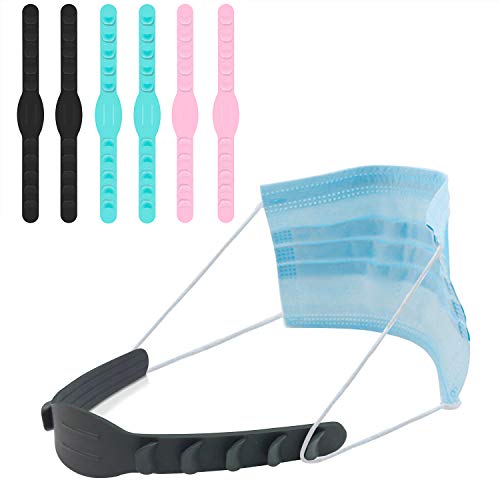 Dobor 6 Pcs Face Mask Extender Strap - Mask Ear Strap Hook, Mask Strap Extender,Mask Adjustable Strap, Mask Extension Hook, Face Mask Strap Extenders (Multicolor)