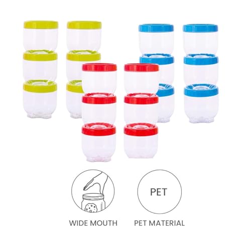 Image of 250ml Transparent Plastic Container & Jar Set for Kitchen Storage Dabba Set for Dry Fruits, Spices, Herbs & Dry Masala |Small Storage Boxes for Hotels, Restaurants, & Cloud Kitchens Set of 6