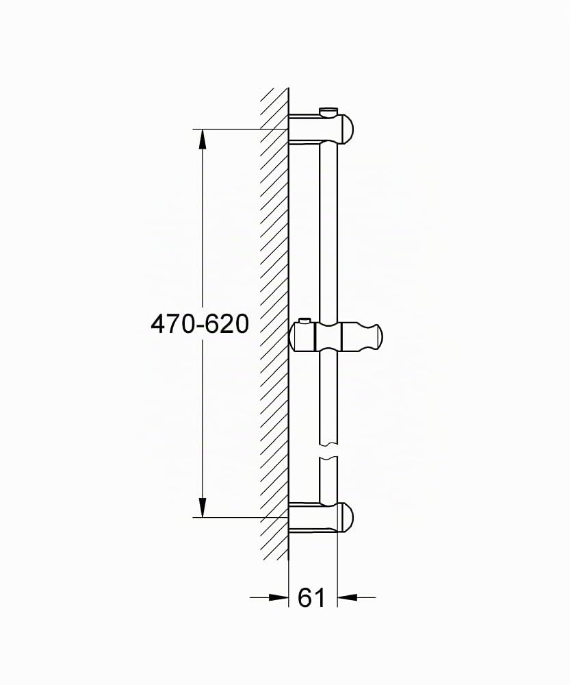 GROHE Barre de Douche 60 Cm Euphoria 27499000, Argent (Import Allemagne)