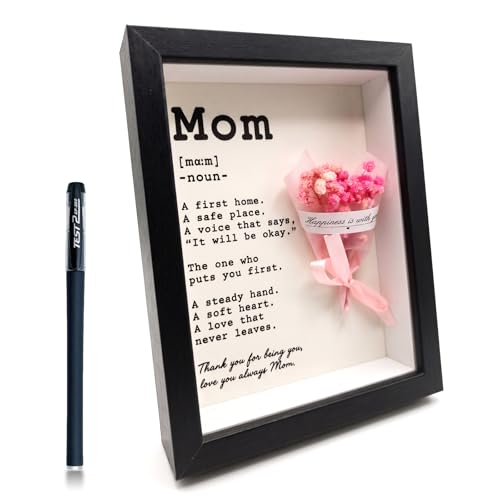Kimoli Gifts for Mom - Mom Birthday Gifts from Daughter Son, Personalized Shadow Box Frame, Mothers Day Birthday Anniversary Memory Box Gift