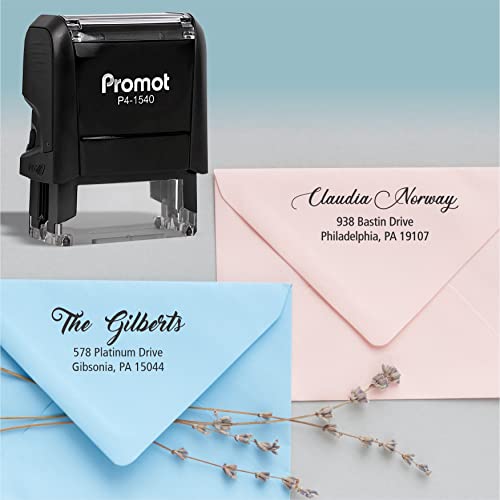 Promot Customized Self-Inking Address Stamp - Return Address And Mailing Address Stamps - Choose From 6 Designs & 3 Sizes - Custom Ink Stamp - Small Business Essentials - Self Inking Stamps #TOP6