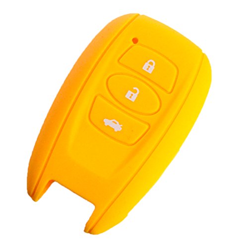 シリコンスマートキーケース スバルAタイプ カラー:イエロー ASLK-SUA005