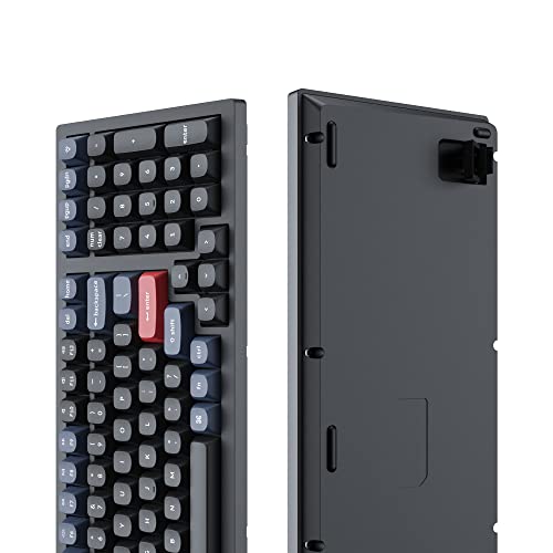 Image of Keychron K4 Pro 96% Custom Wireless Mechanical Keyboard with Hot-Swappable K Pro Brown Switch, QMK /VIA Programmable Macro Bluetooth /Wired Keyboard White LED Backlit for Mac Windows Linux - Black