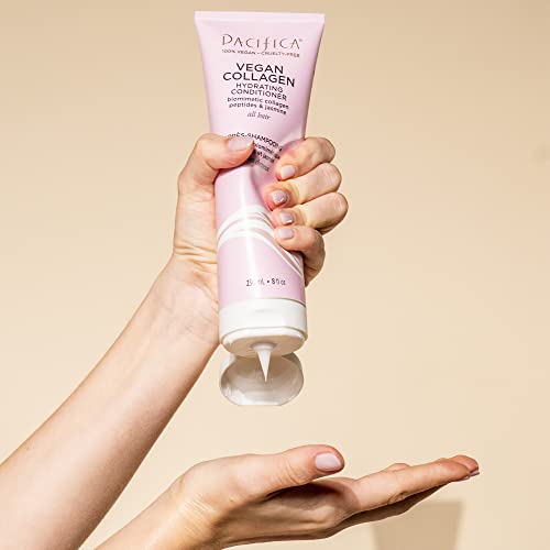 Pacifica Beauty, Vegan Collagen Hydrating Conditioner, Avocado Oil, Vitamin B5, Soften, Restore Shine, Address Split Ends, For Dry & Damaged Hair, Add Shine, Moisture, Sulfate & Silicone Free, Vegan #TOP4