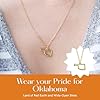 Lucky Feather Oklahoma Shaped State Necklace, 14K Gold-Dipped Pendant on Adjustable 16”-18” Chain #2