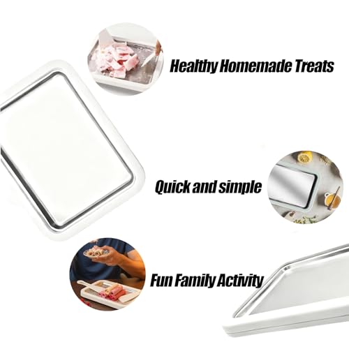 Rolled Ice Cream Maker, At-Home Rolled Ice Cream Machine with Instant Freeze Tray & 2 Scrapers,DIY Fun Family Activity Instant Ice Cream Maker for Yogurt, Sorbet (White) #2