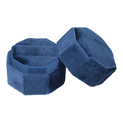 VOCOSTE Velvet Ring Box – Double Slot Storage VOCOSTE Velvet Ring Box – Double Slot Storage