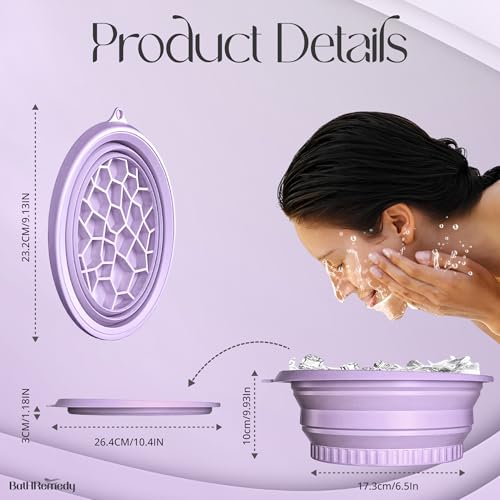 Image of Ice Bath Tub for Adult for Bathroom, Foldable hot water tub for Home Use with Drainage Hole, Thickened Insulated Ice Bathtub, inflatable hot tub for adults (Purple)