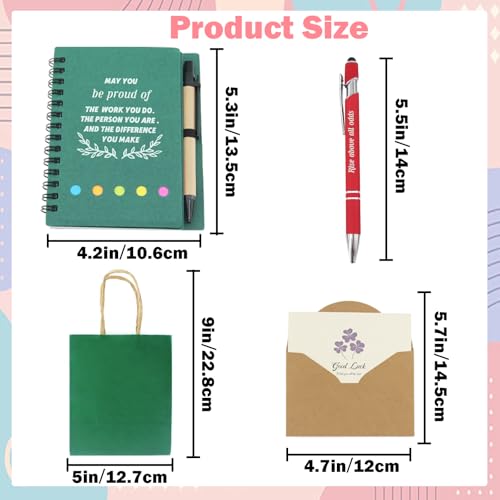 Image of 10 Set Motivational Pens Notebook Gifts,Bulk Thank You Teacher Appreciation Gift Inspirational Notebook,Top Spiral Notepads Party Favors,Notepads for Student Volunteer Employee Coworker