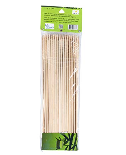 Jacent Jumbo 12 Inch Bamboo Skewers. 50 Count Per Pack, 1 Pack #TOP2