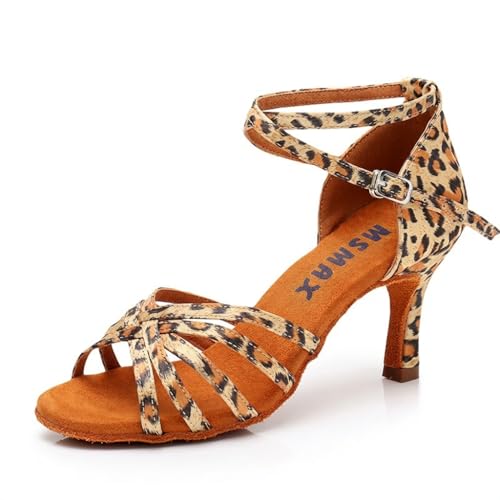 Image of MSMAX Women's Practice Ballroom Dancing Shoes Indoor Performance Latin Dance Shoes for Woman